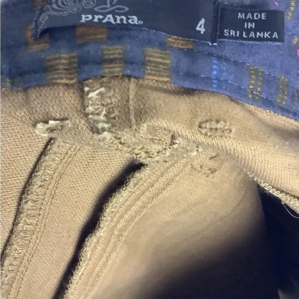 Prana Sz 4 Corduroy A-Line Cargo Skirt Brown Organic Cotton Blend Casual - Picture 4 of 5
